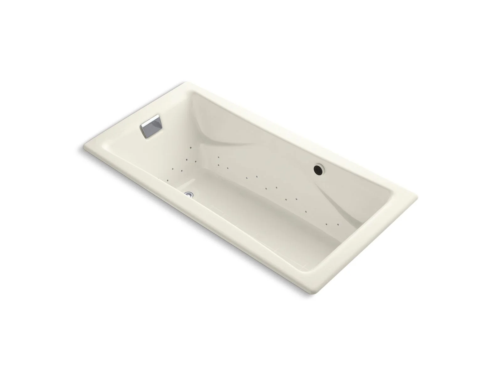KOHLER K-865-GHCP Tea-for-Two 71-3/4" x 36" drop-in Heated BubbleMassage air bath - Image 3