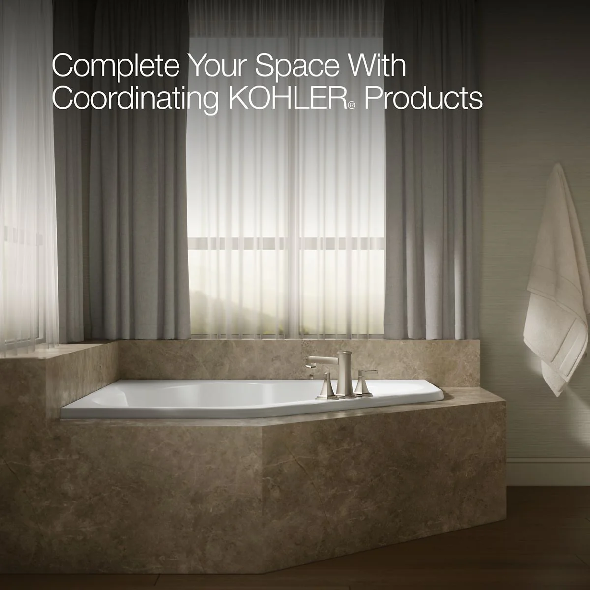 KOHLER K-1161 Tercet 60" x 60" corner bath - Image 4
