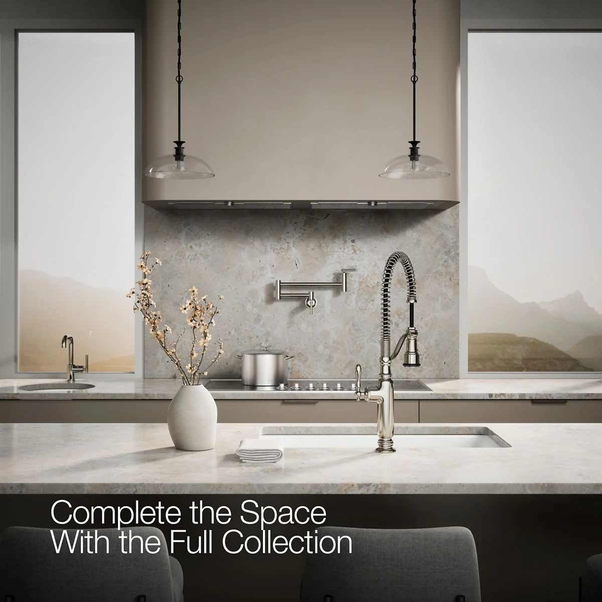 KOHLER K-77515 Tournant Semi-professional kitchen sink faucet with three-function sprayhead - Image 36