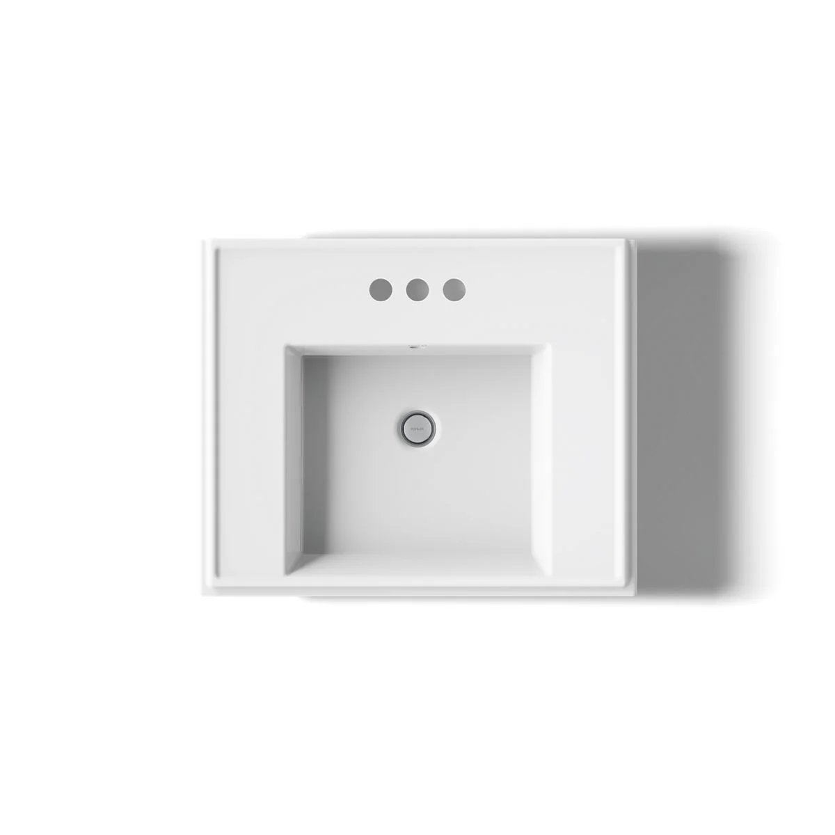 KOHLER K-2757-4 Tresham 24" square pedestal bathroom sink - Image 5