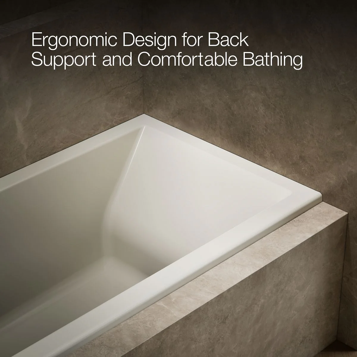 KOHLER K-1121-LW Underscore 60" x 30" alcove bath with Bask heated surface, left drain - Image 11