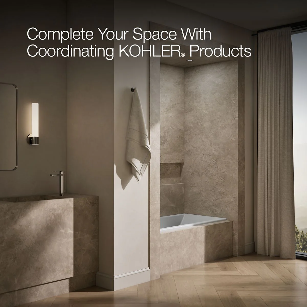 KOHLER K-1121-LW Underscore 60" x 30" alcove bath with Bask heated surface, left drain - Image 14