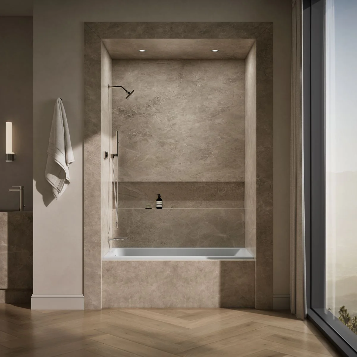 KOHLER K-1121-LW Underscore 60" x 30" alcove bath with Bask heated surface, left drain - Image 15