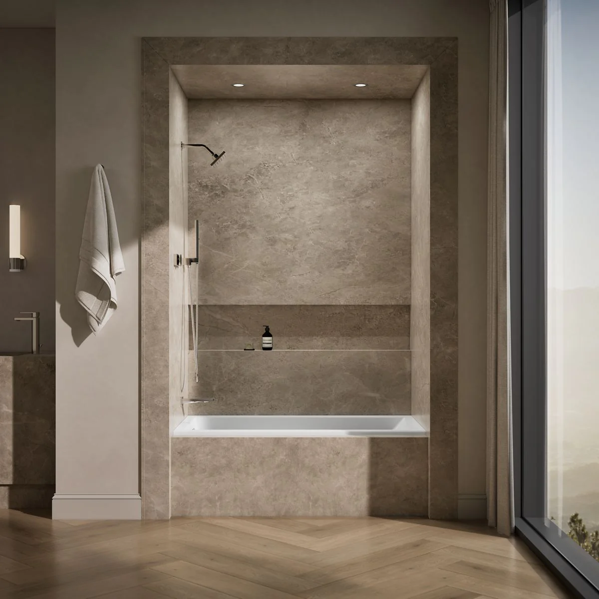 KOHLER K-1121-LW Underscore 60" x 30" alcove bath with Bask heated surface, left drain - Image 25