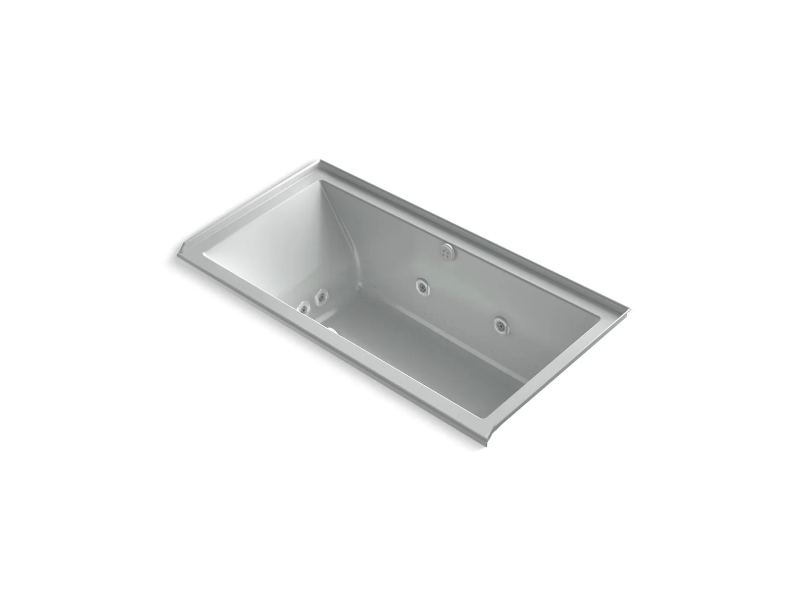 KOHLER K-1167-XHGHR Underscore 60" x 30" alcove Heated BubbleMassage air bath with whirlpool, right drain - Image 4