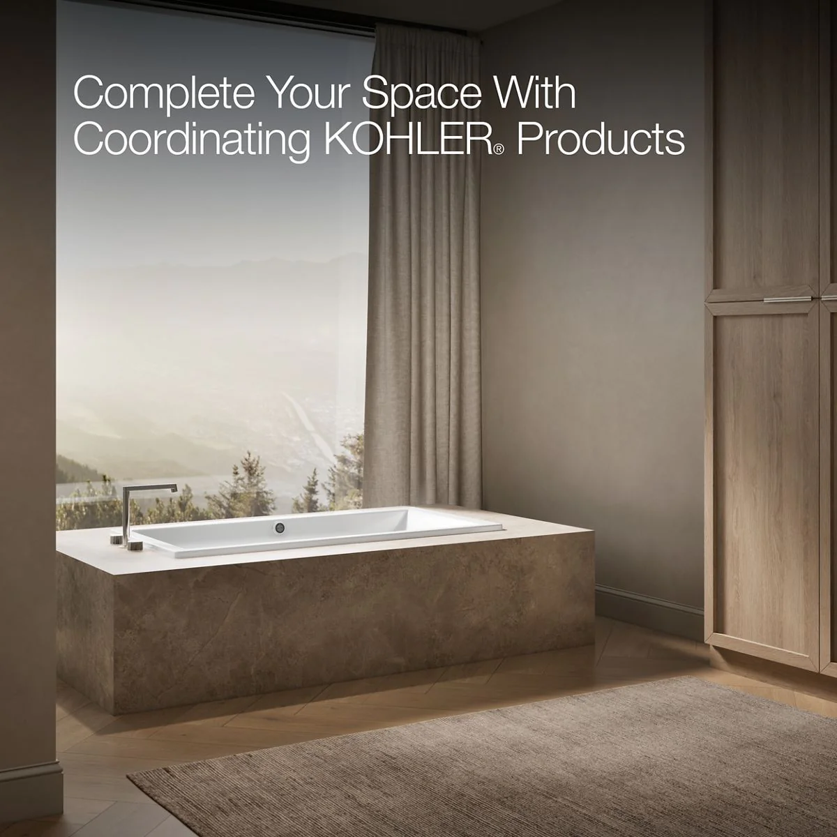 KOHLER K-1121-W1 Underscore 60" x 30" drop-in bath with Bask heated surface - Image 23