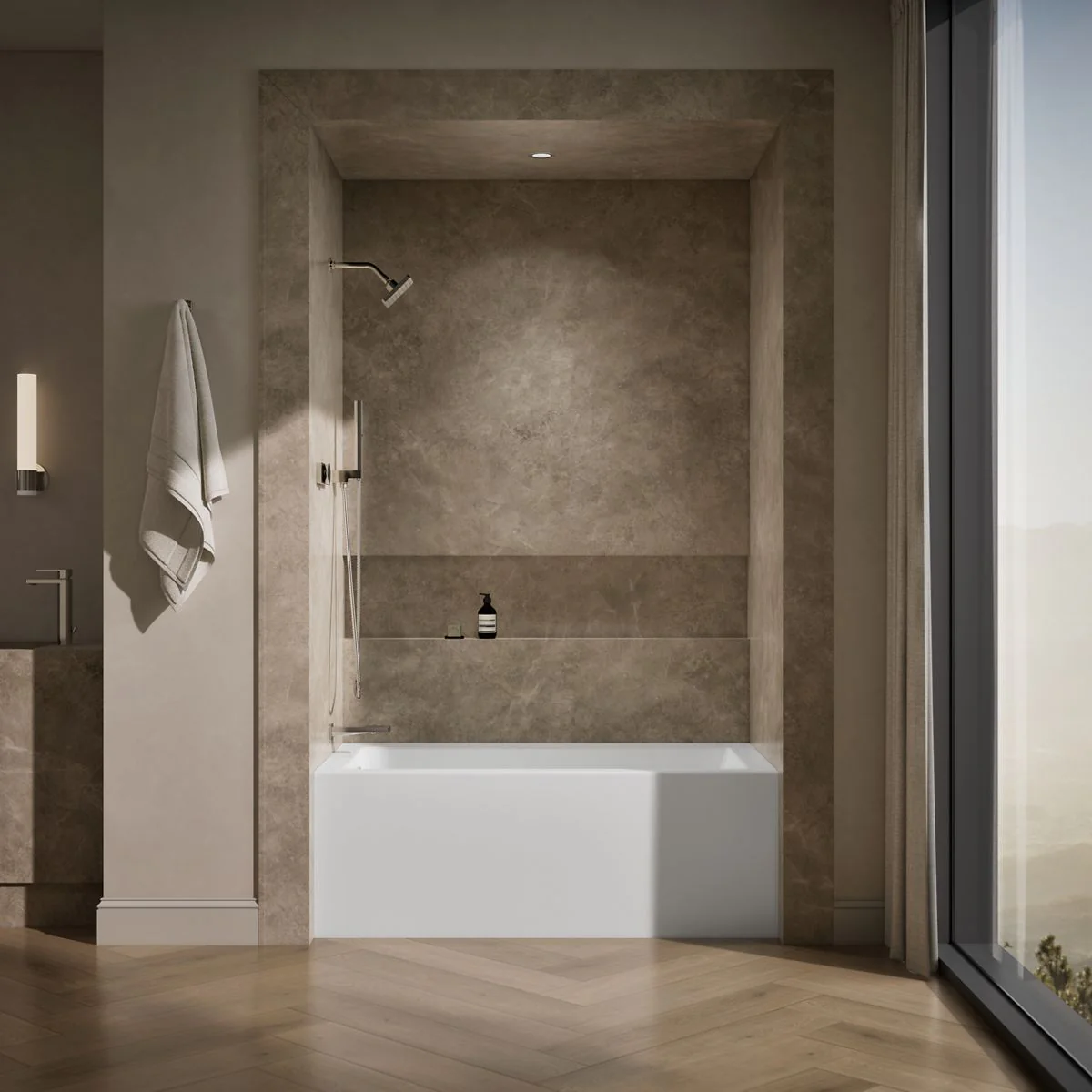 KOHLER K-1957-LA Underscore 60" x 32" alcove bath, left drain - Image 10