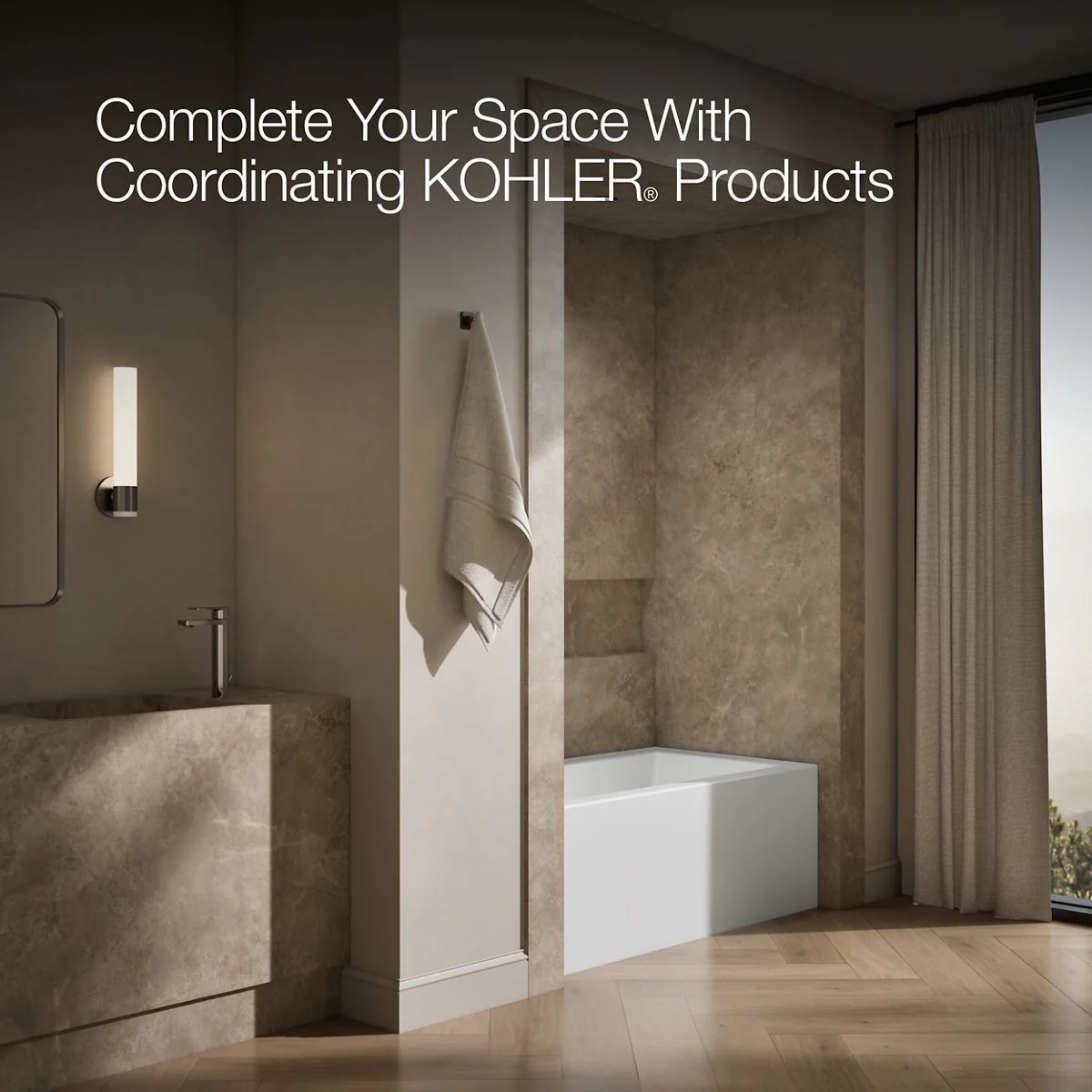 KOHLER K-1957-LA Underscore 60" x 32" alcove bath, left drain - Image 9