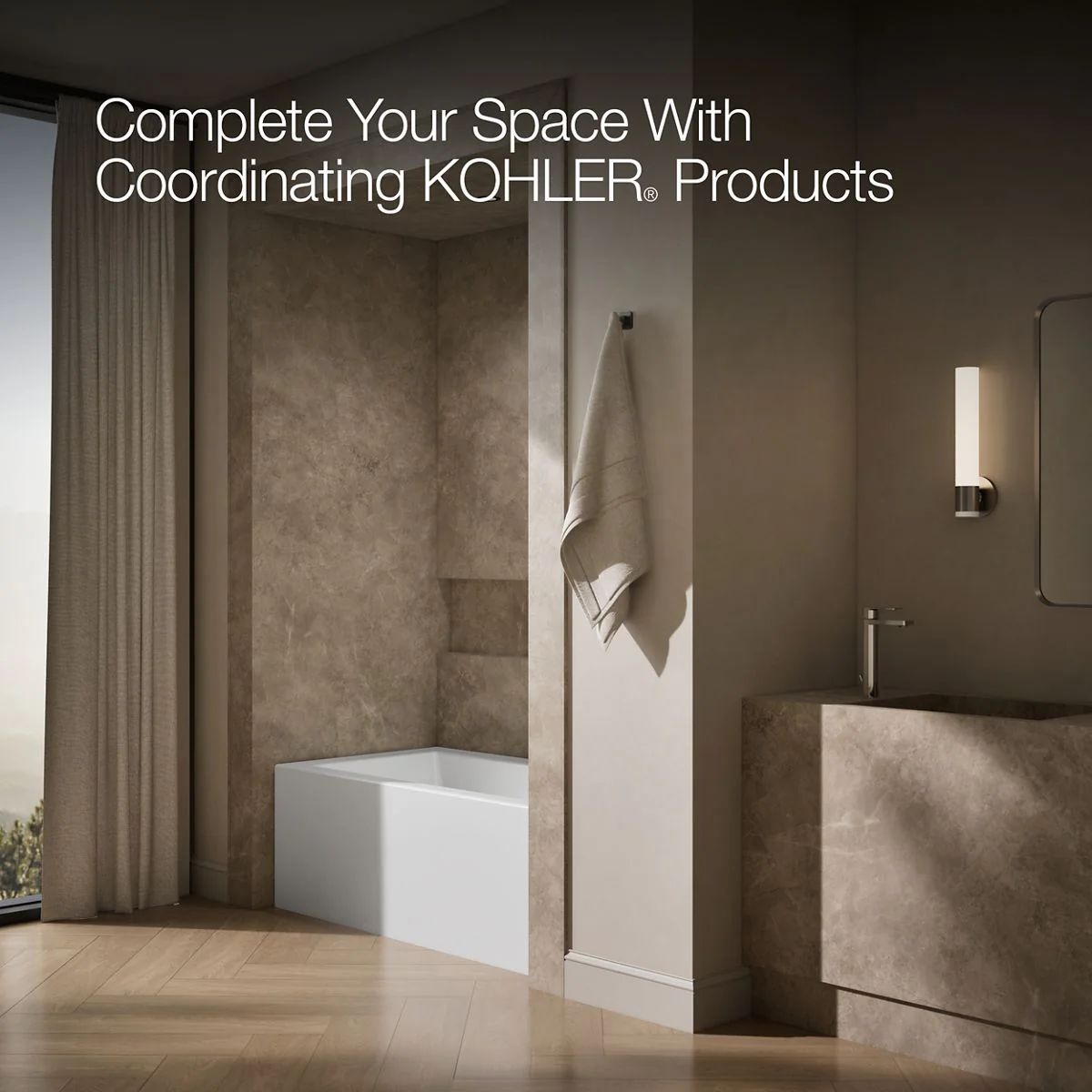 KOHLER K-20202-RA Underscore 60" x 32" alcove bath, right drain - Image 4