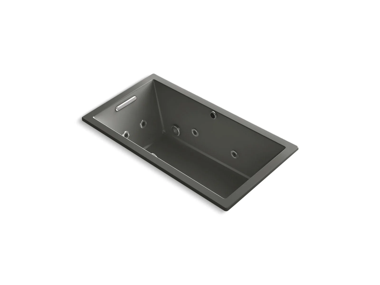 KOHLER K-1168-XHGH Underscore 60" x 32" drop-in Heated BubbleMassage air bath with whirlpool - Image 2