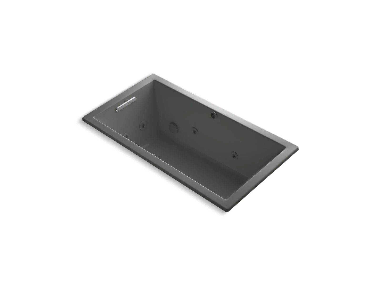KOHLER K-1168-JH Underscore 60" x 32" drop-in heated whirlpool bath - Image 2