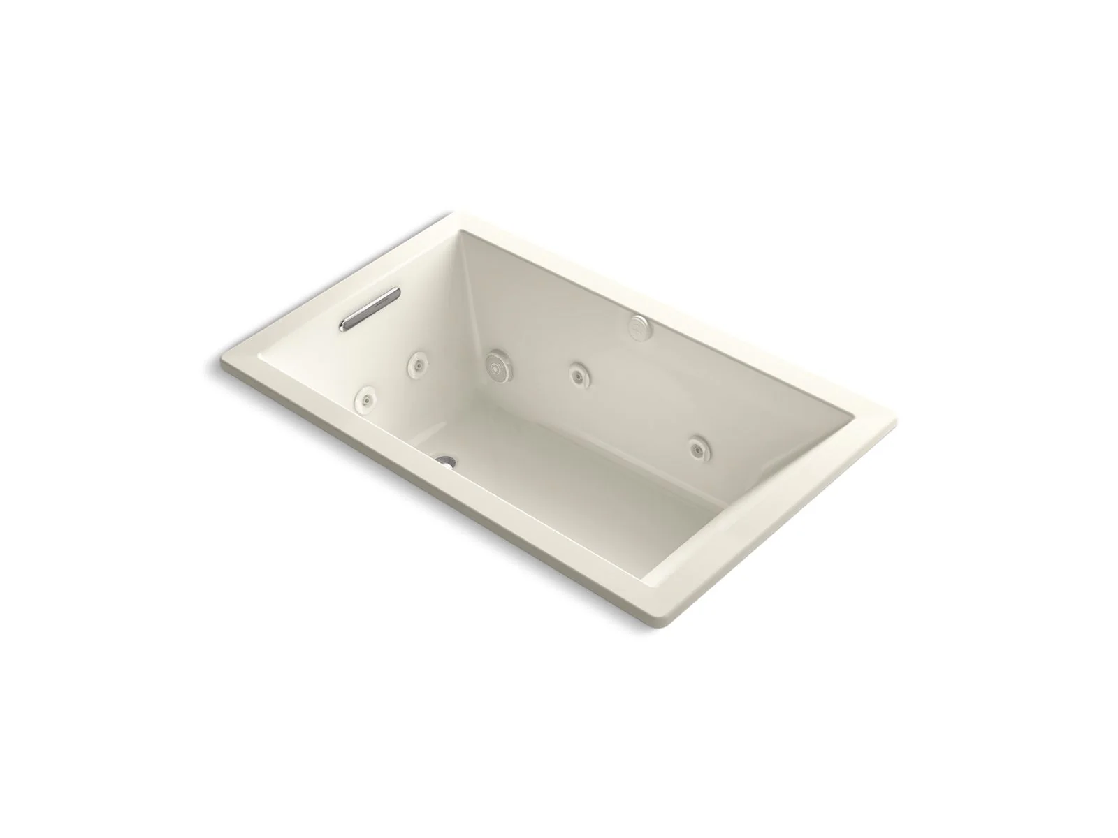 KOHLER K-1849-JH Underscore 60" x 36" drop-in heated whirlpool bath - Image 5