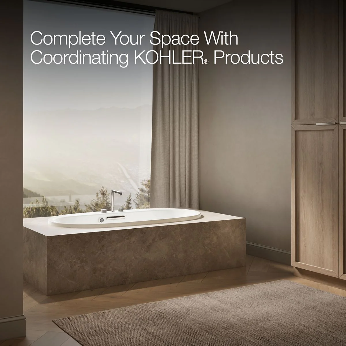 KOHLER K-5715-W1 Underscore 65-1/2" x 35-3/4" drop-in bath with Bask heated surface - Image 15