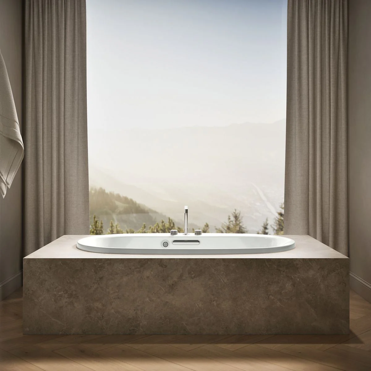 KOHLER K-5715-W1 Underscore 65-1/2" x 35-3/4" drop-in bath with Bask heated surface - Image 9