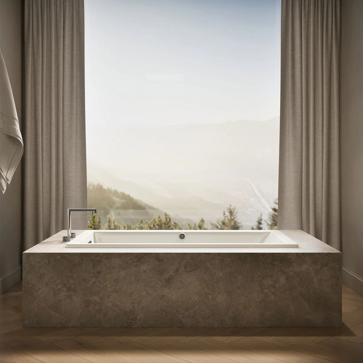 KOHLER K-1821-W1 Underscore 66" x 32" drop-in bath with Bask heated surface - Image 9