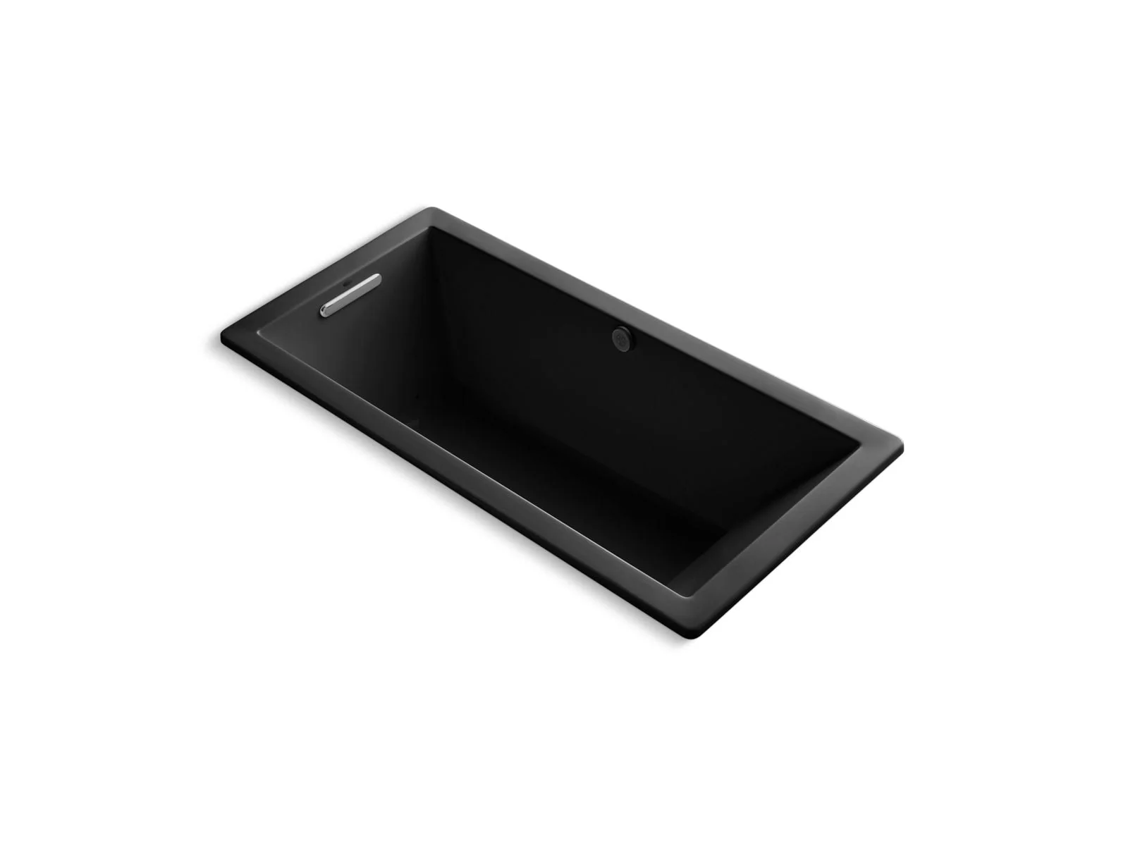 KOHLER K-1822-GHW Underscore 66" x 32" drop-in Heated BubbleMassage air bath with Bask heated surface - Image 3