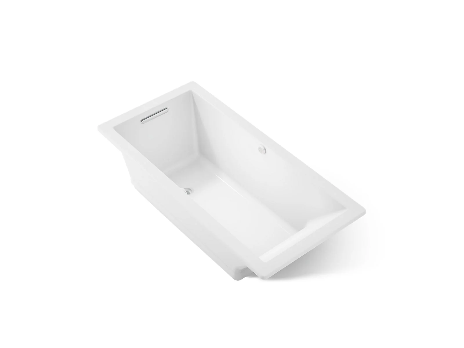 KOHLER K-1822-GHW Underscore 66" x 32" drop-in Heated BubbleMassage air bath with Bask heated surface - Image 7