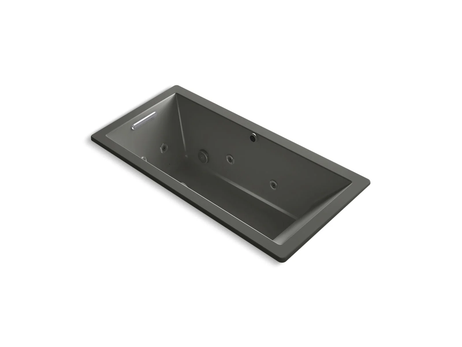 KOHLER K-1822-XHGH Underscore 66" x 32" drop-in Heated BubbleMassage air bath with whirlpool - Image 2