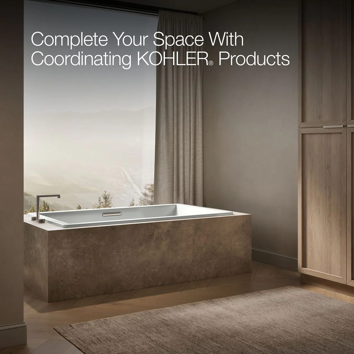 KOHLER K-1137-W1 Underscore 72" x 42" drop-in bath with Bask heated surface - Image 13