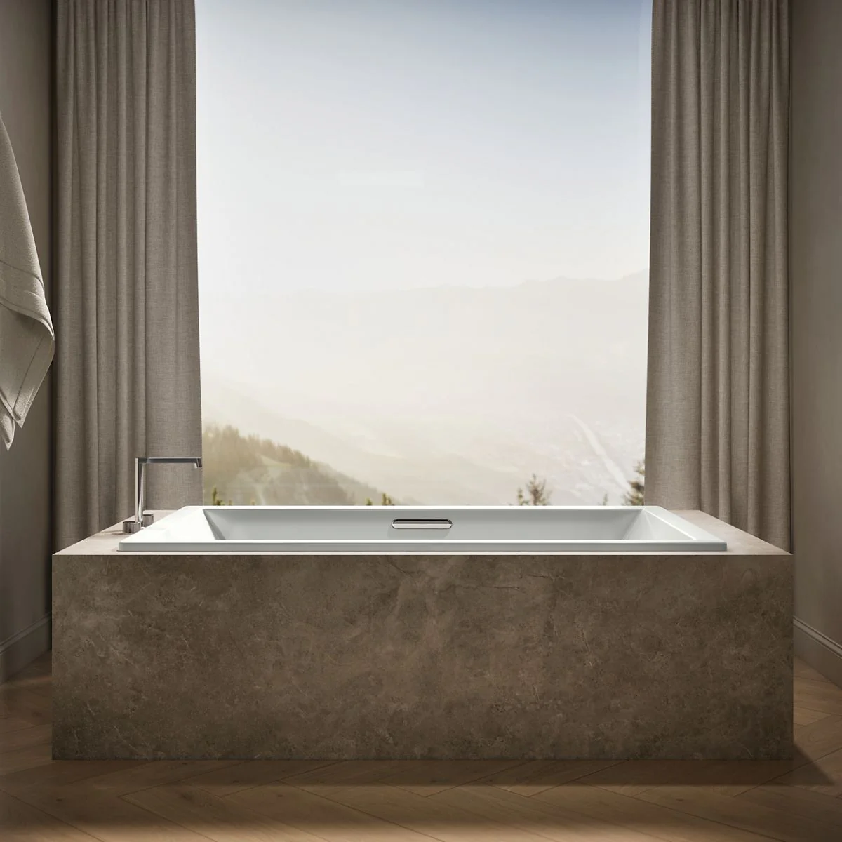 KOHLER K-1137-W1 Underscore 72" x 42" drop-in bath with Bask heated surface - Image 14