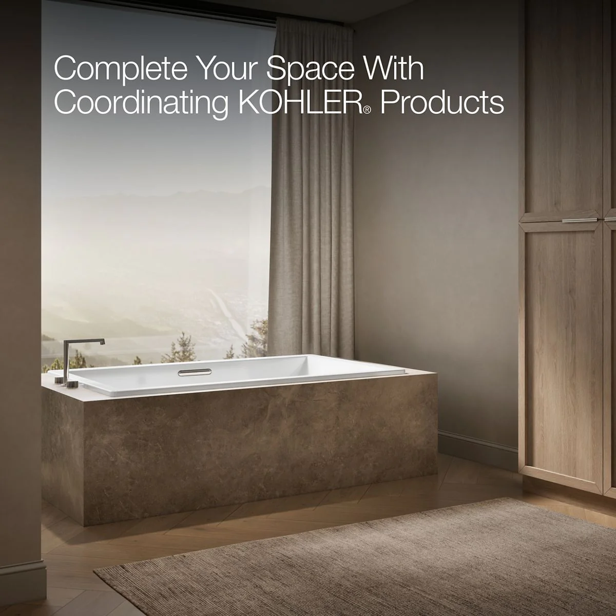 KOHLER K-1137-W1 Underscore 72" x 42" drop-in bath with Bask heated surface - Image 23
