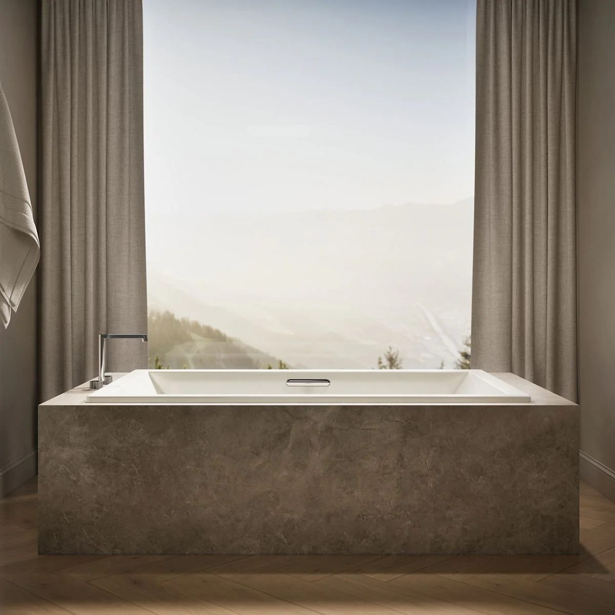 KOHLER K-1137-W1 Underscore 72" x 42" drop-in bath with Bask heated surface - Image 9