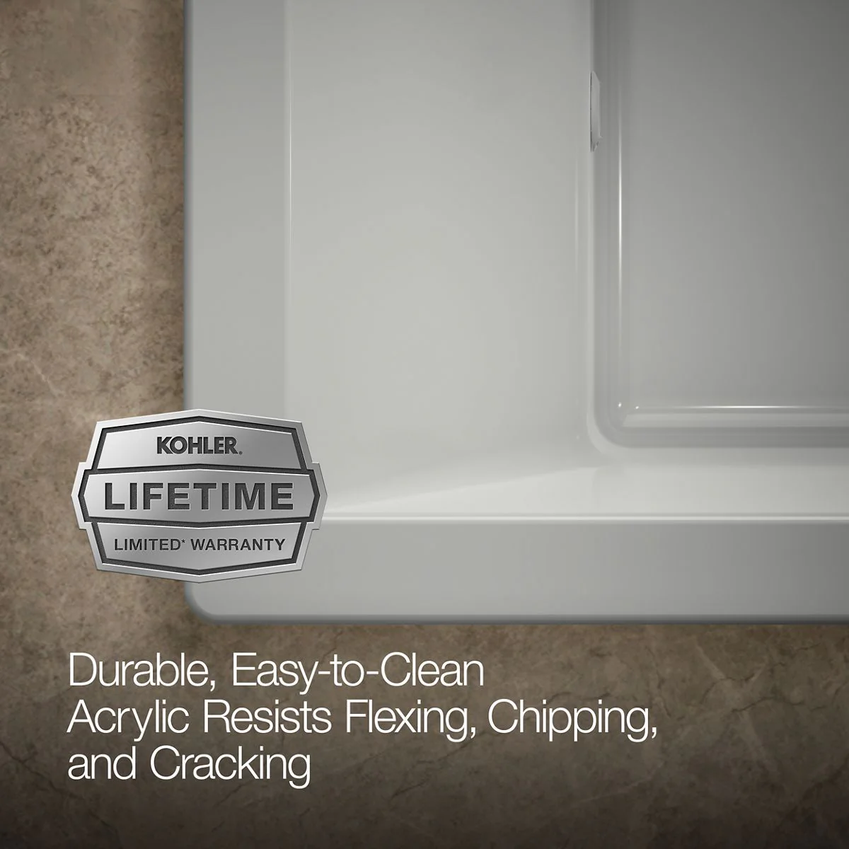 KOHLER K-1174-JH Underscore 72" x 42" drop-in heated whirlpool bath - Image 21