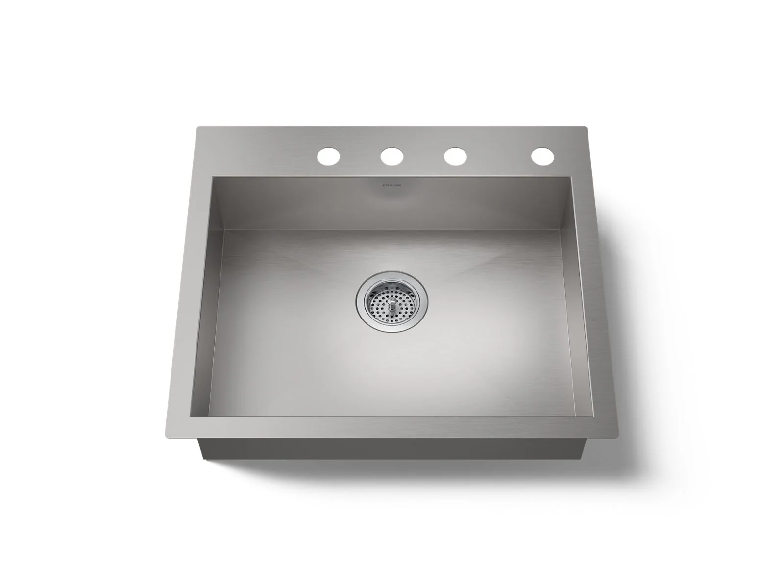 KOHLER K-3894-4 Vault 25" top-/undermount single-bowl kitchen sink - Image 2