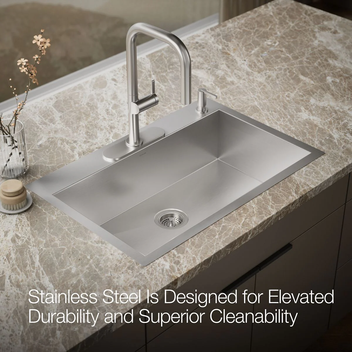 KOHLER K-3821-4 Vault 33" top-/undermount single-bowl kitchen sink - Image 4