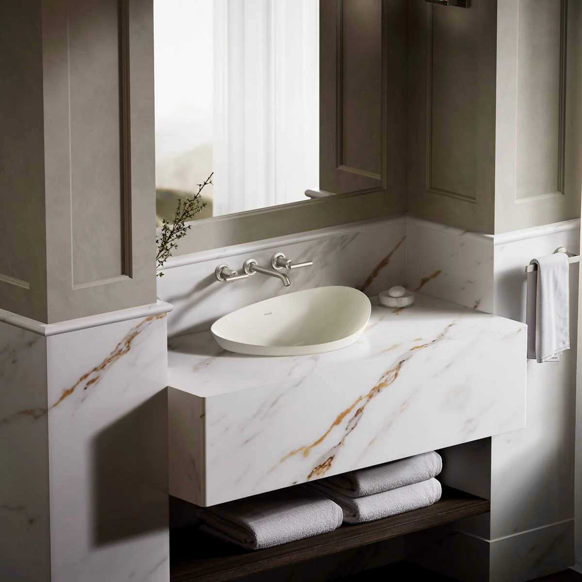 KOHLER K-20704-N Veil 21" oval vessel bathroom sink, no overflow - Image 5
