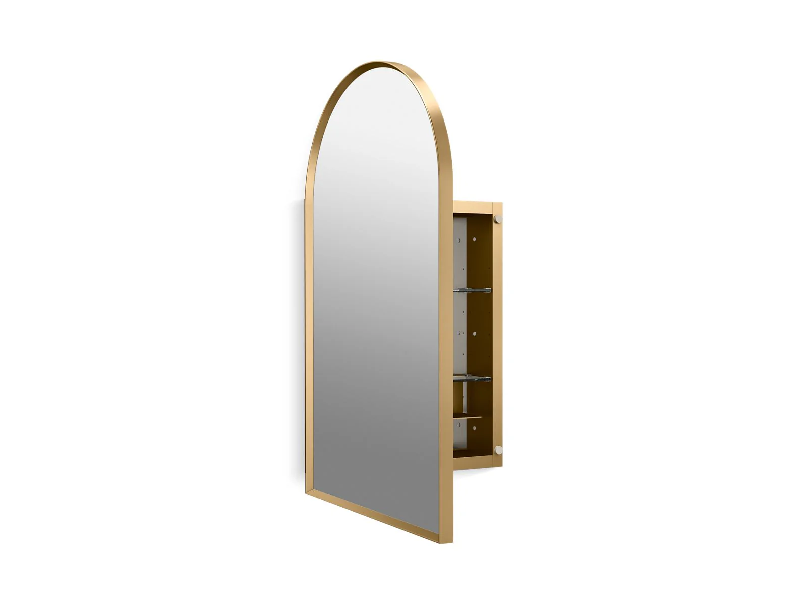KOHLER K-36540 Verdera 20" x 34" arched framed medicine cabinet, left-hinged - Image 3
