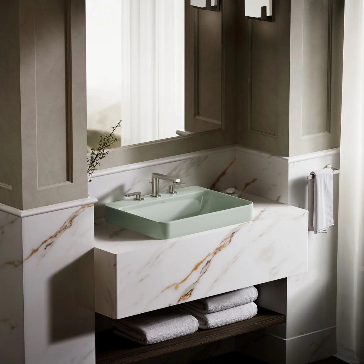 KOHLER K-2660-8 Vox 23" rectangular vessel bathroom sink - Image 32