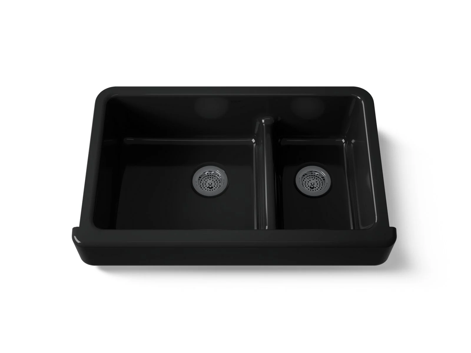 KOHLER K-6426 Whitehaven Smart Divide 35-1/2" undermount double-bowl farmhouse kitchen sink with short apron - Image 34