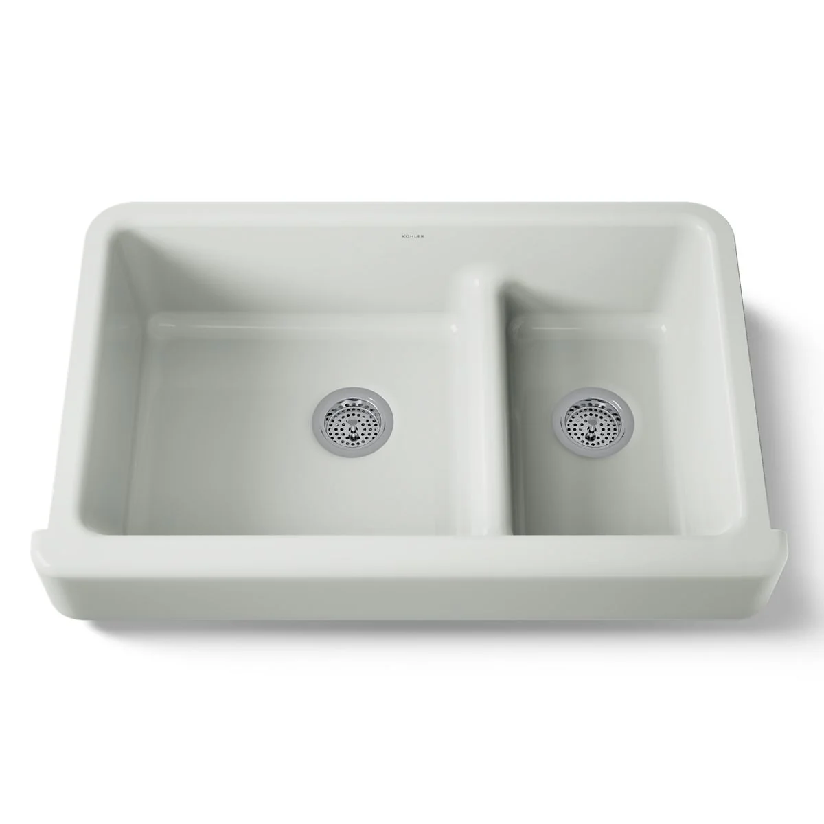 KOHLER K-6426 Whitehaven Smart Divide 35-1/2" undermount double-bowl farmhouse kitchen sink with short apron - Image 53