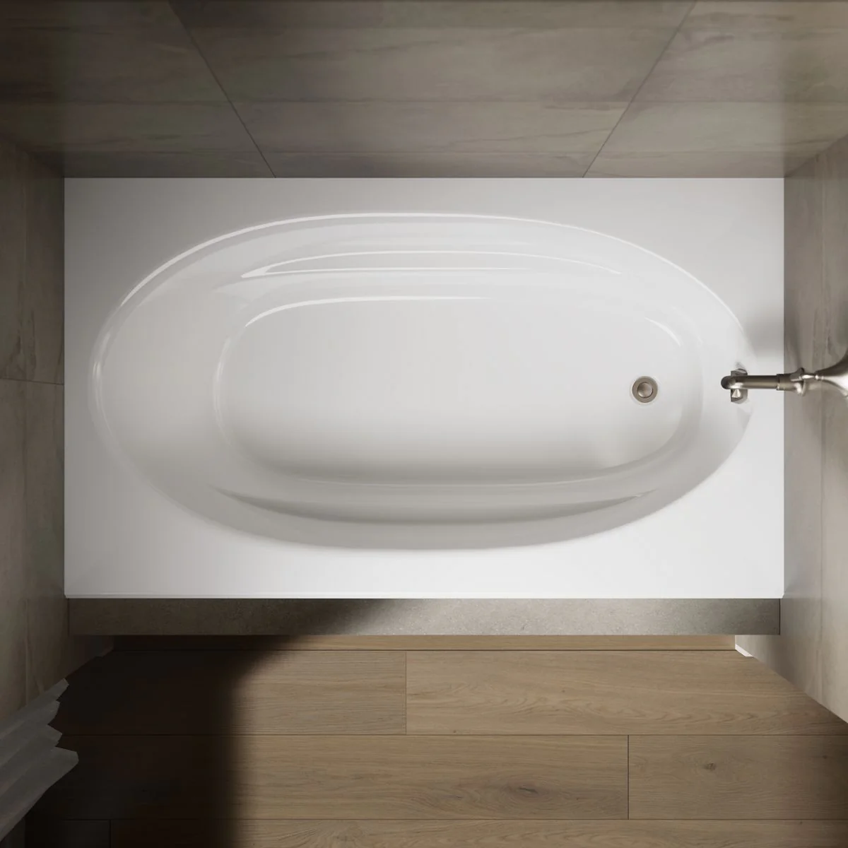 KOHLER K-1115-R Windward 72" x 42" alcove bath, right drain - Image 7