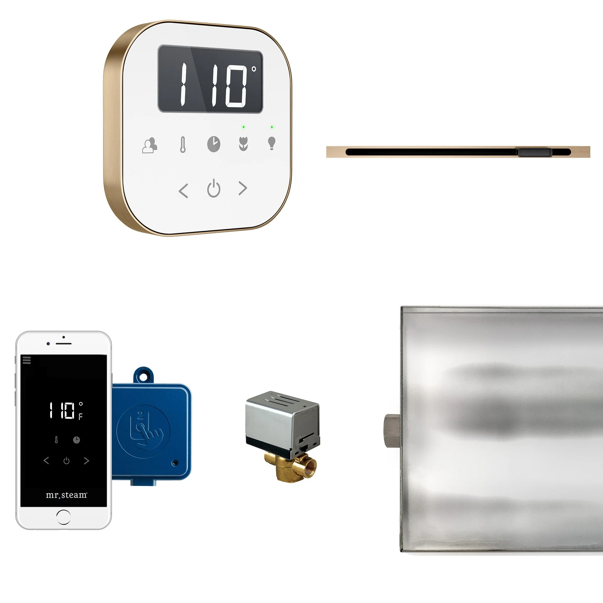 Mr. Steam ABTLRLWHBB AirButler® Linear White in Brushed Bronze