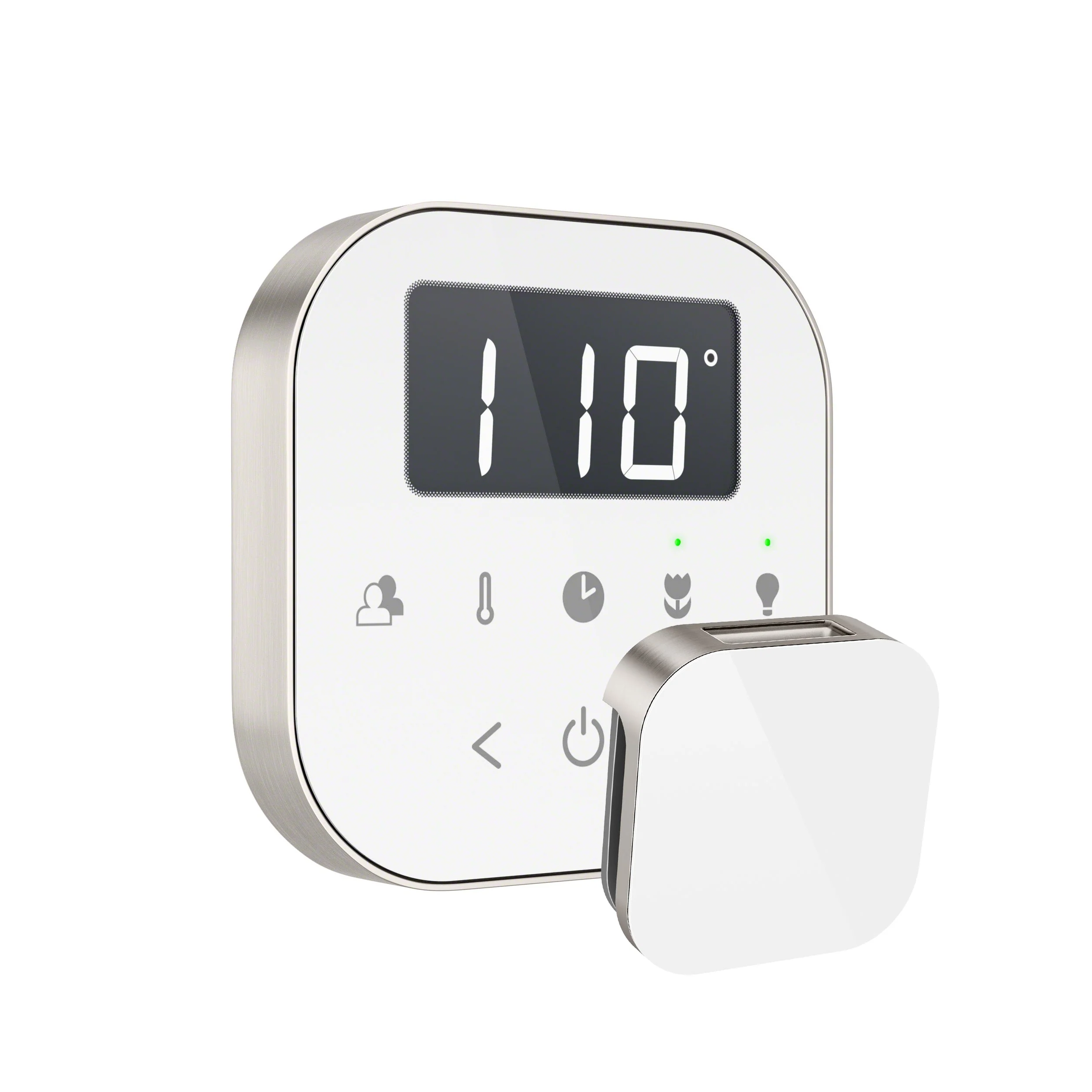 mr. steam AIRTBK-SB AirTempo® Steam Shower Control in Black with Satin Brass - Image 2