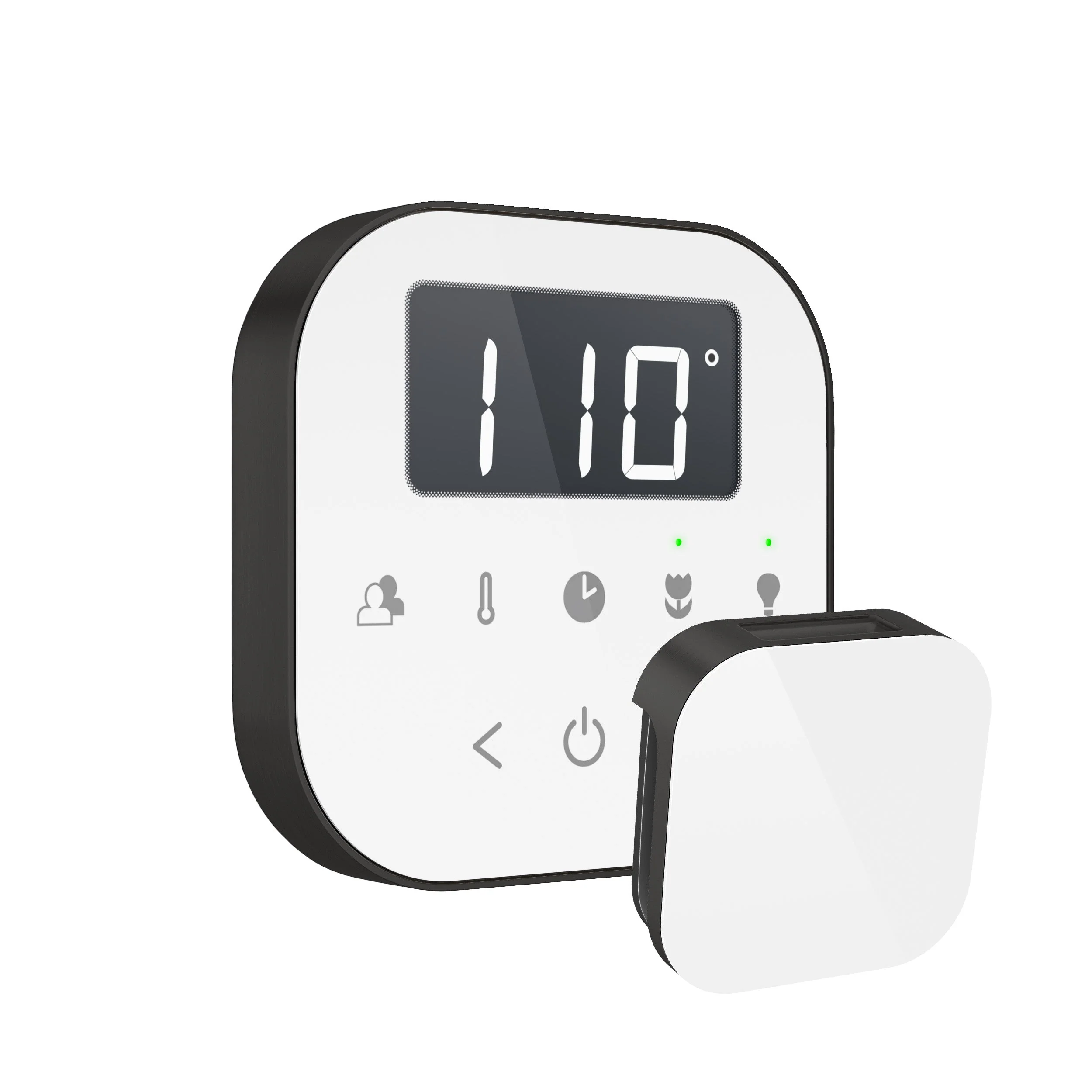 mr. steam AIRTBK-SB AirTempo® Steam Shower Control in Black with Satin Brass - Image 3