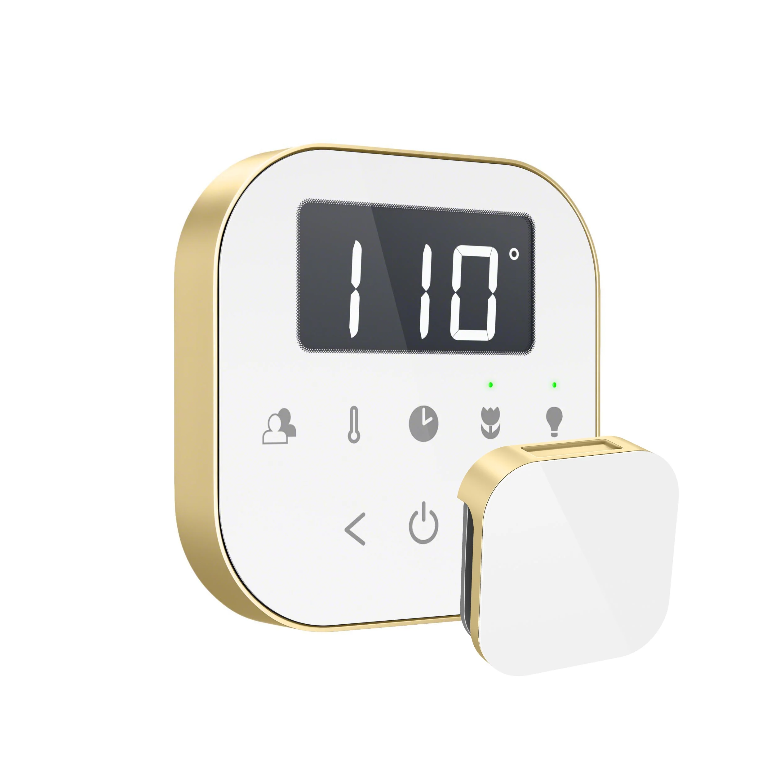 mr. steam AIRTBK-SB AirTempo® Steam Shower Control in Black with Satin Brass - Image 8