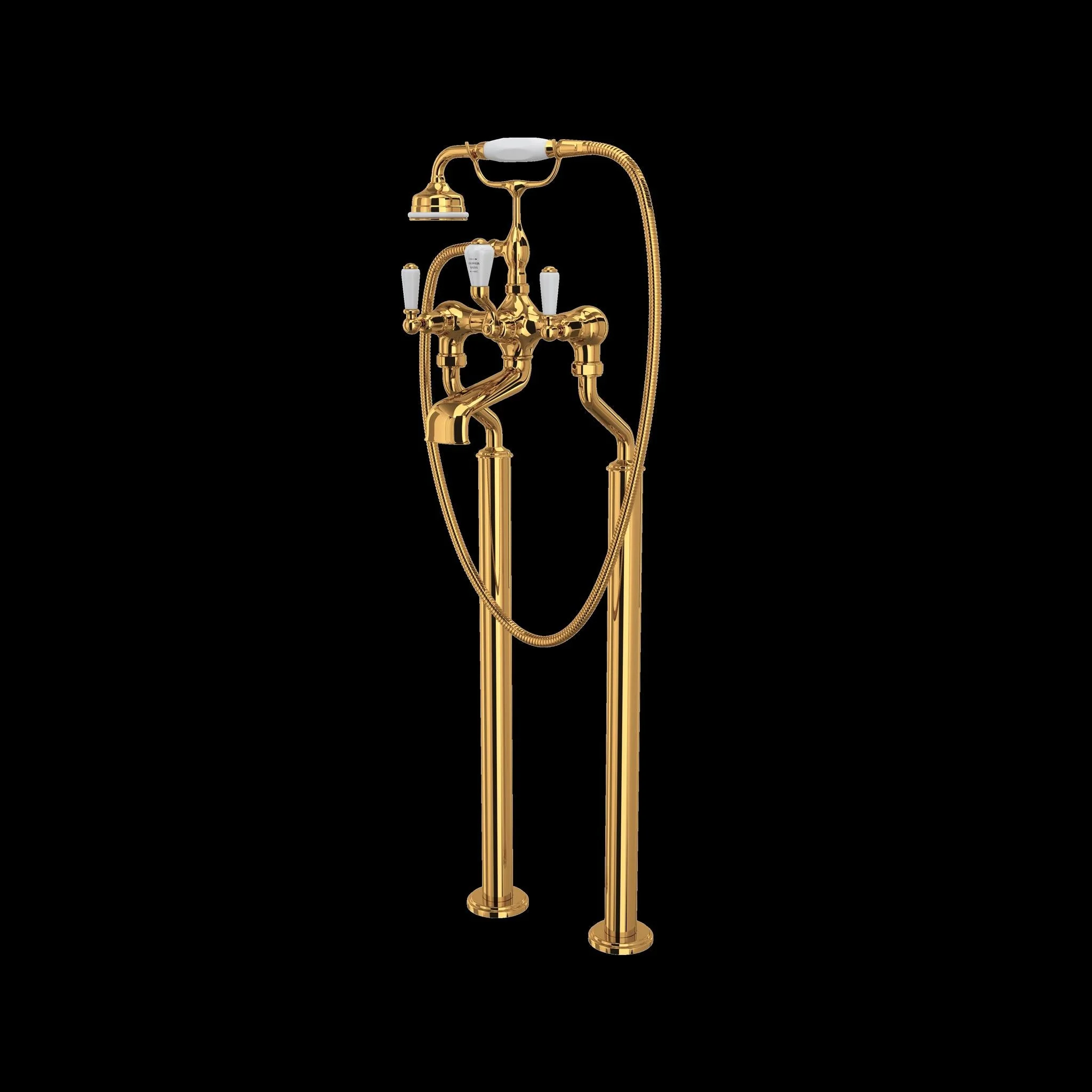Perrin & Rowe U.3520 Edwardian Floor Mount Tub Filler - Image 3