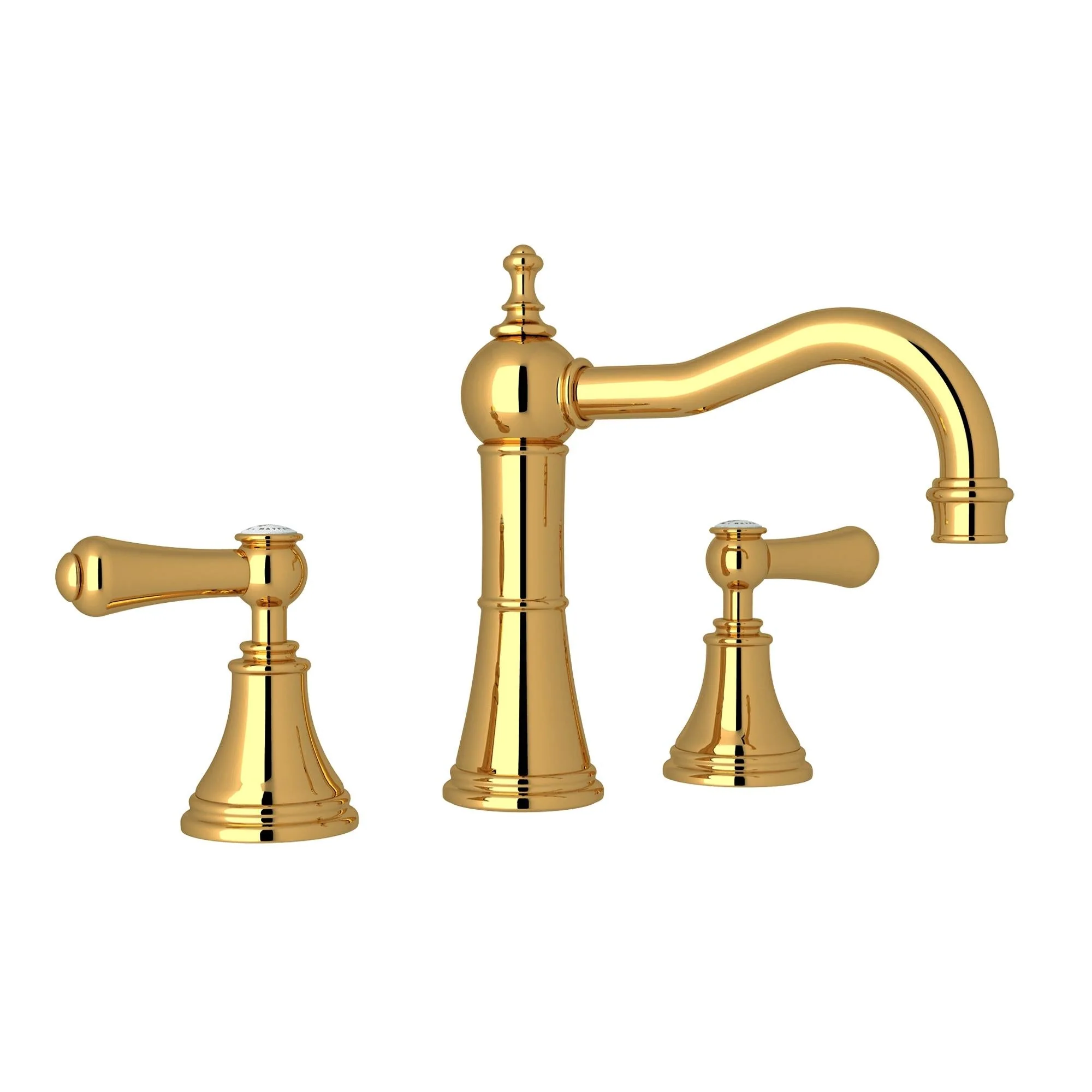 Perrin & Rowe U.3723 Georgian Era Widespread Lavatory Faucet With Column Spout - Image 12