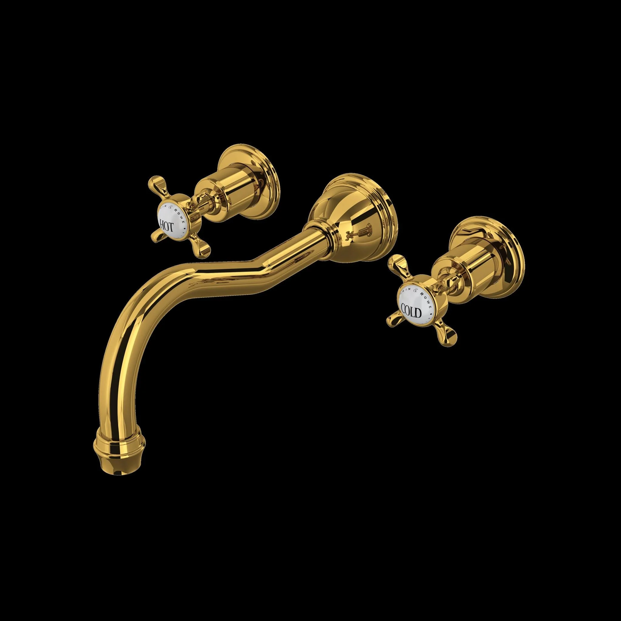 Perrin & Rowe U.3781 Edwardian Wall Mount Tub Filler - Image 6