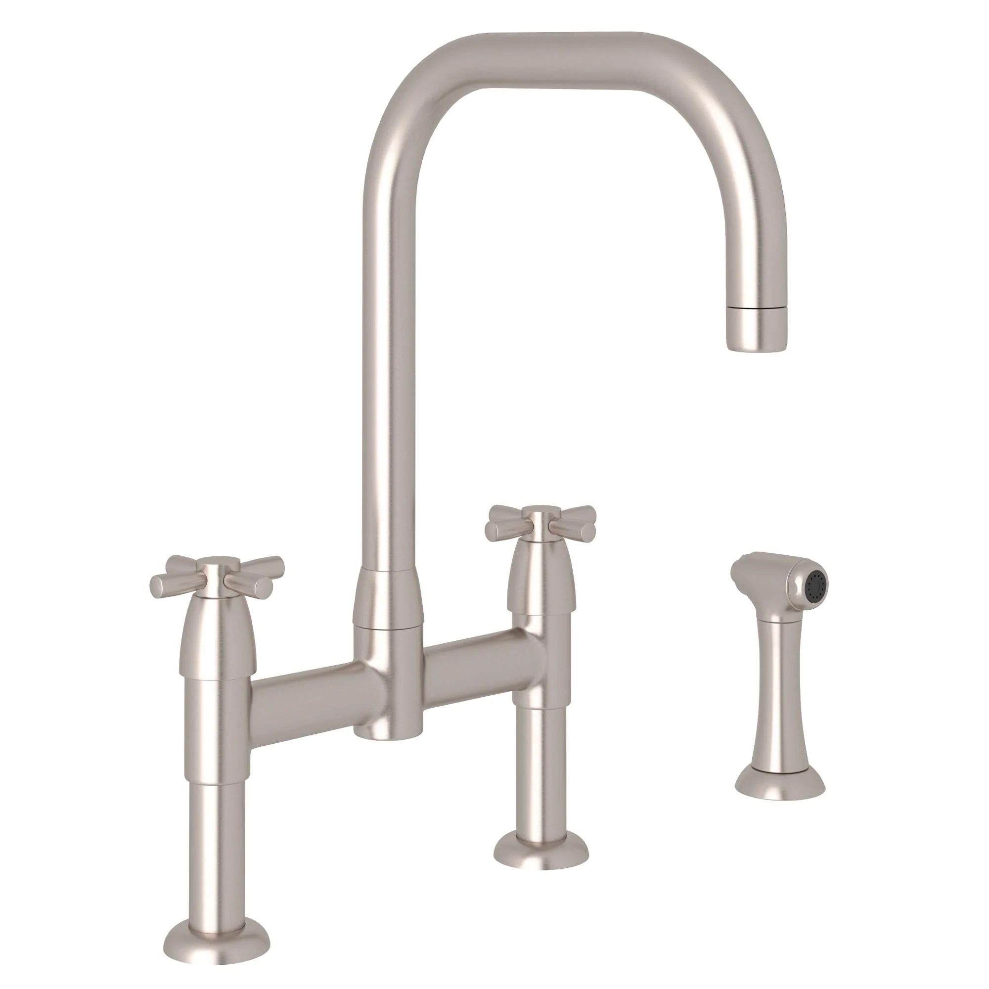 Perrin & Rowe U.4278 Holborn Bridge Kitchen Faucet with U-Spout and Side Spray - Image 6