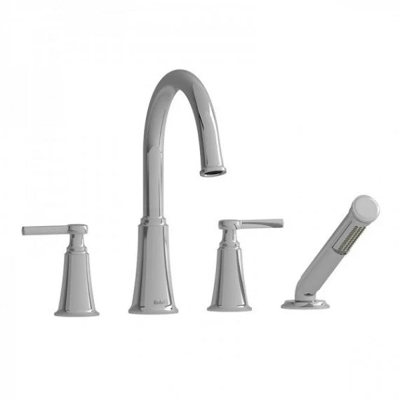 Riobel MMRD12 Momenti 4-Hole Deck Mount Tub Filler with C-Spout - Image 27