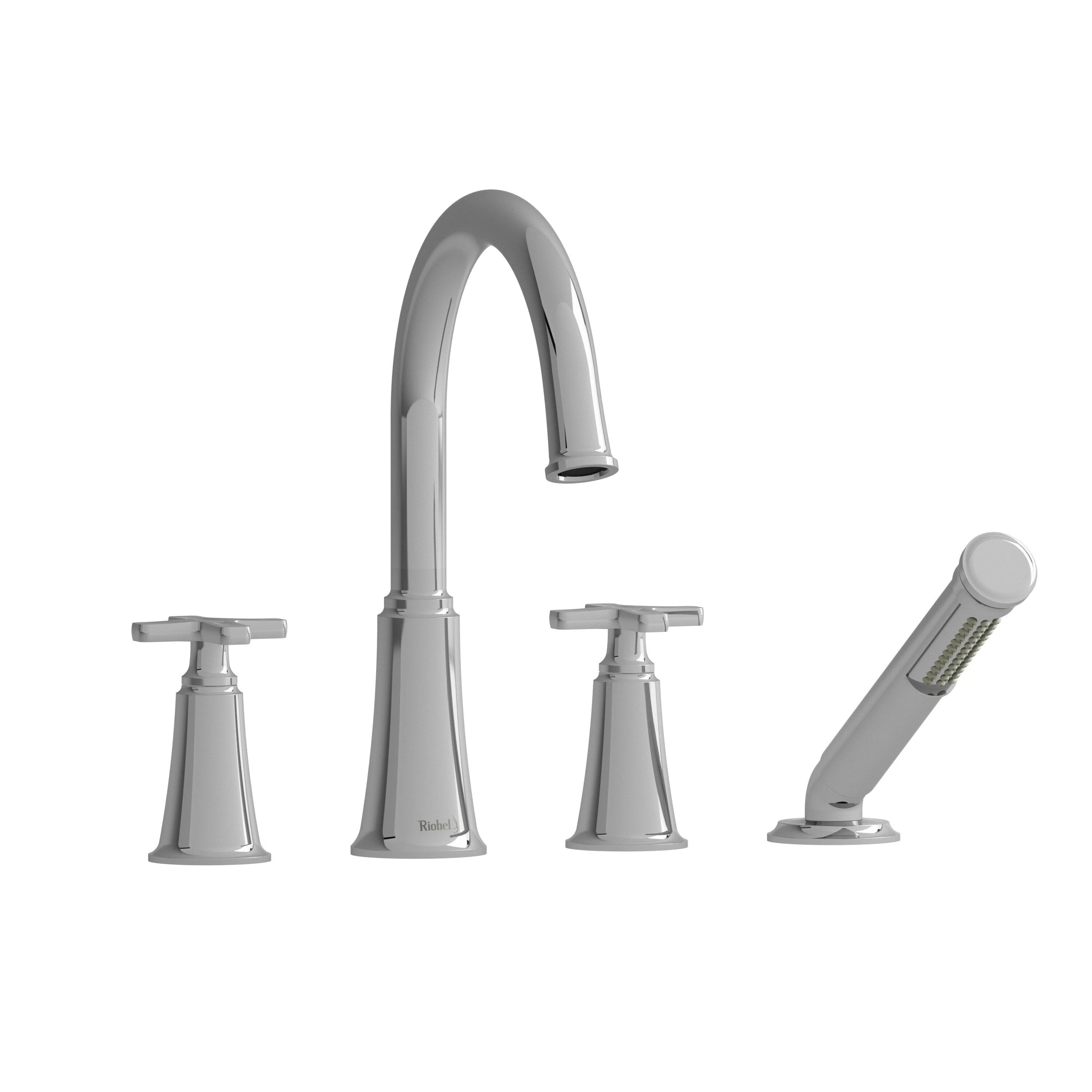 Riobel MMRD12 Momenti 4-Hole Deck Mount Tub Filler with C-Spout - Image 30