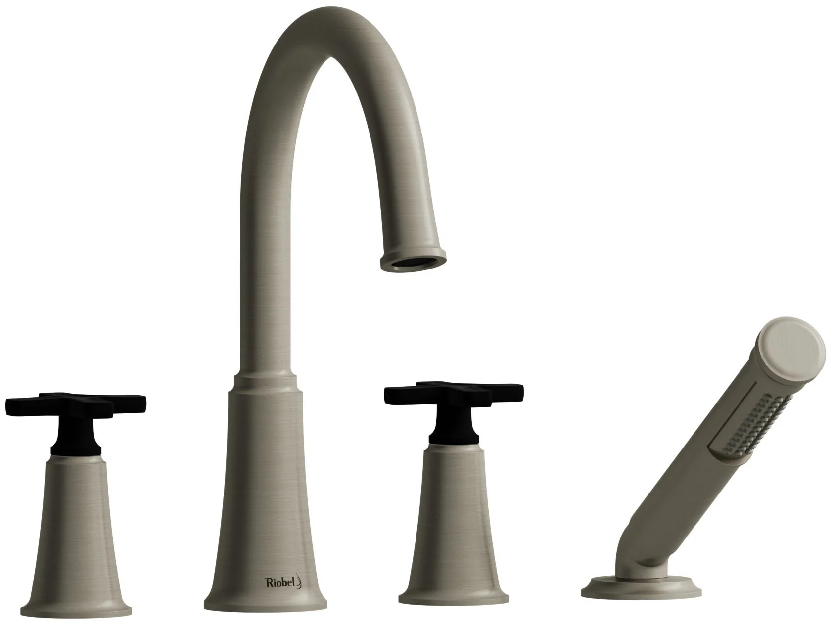 Riobel MMRD12 Momenti 4-Hole Deck Mount Tub Filler with C-Spout - Image 35