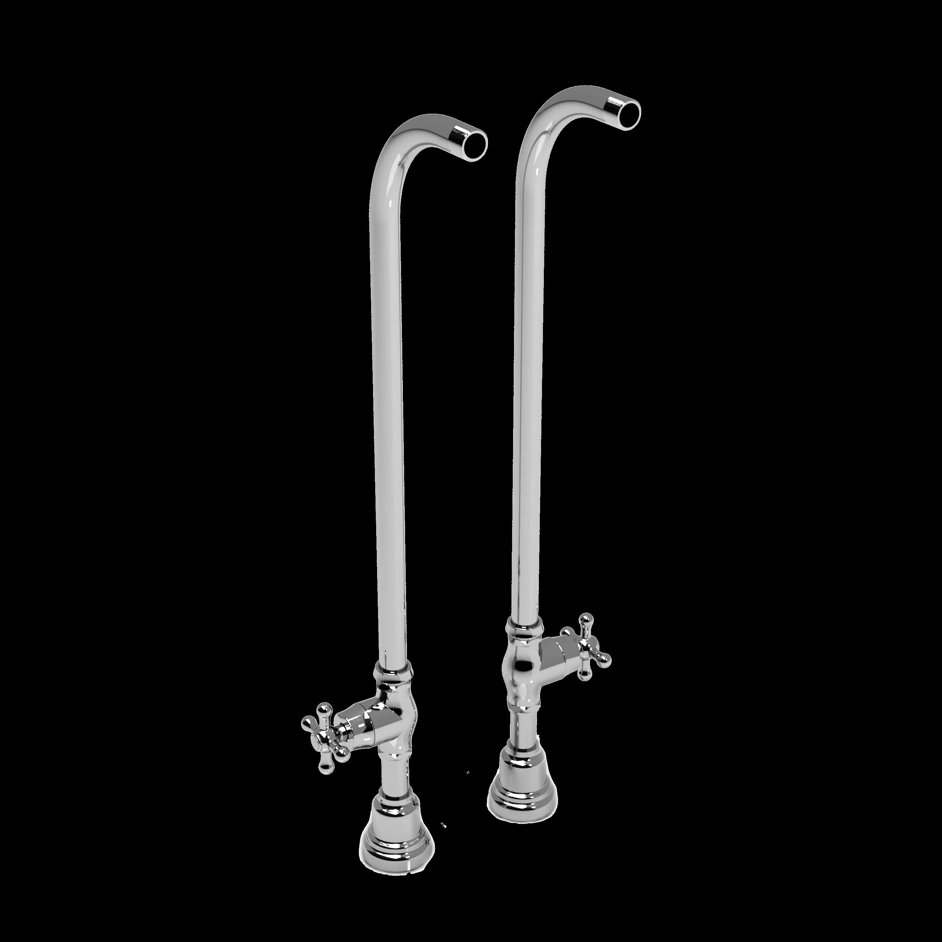 Riobel TU44 30" Floor Mount Riser Pair With Stop Valves - Image 2