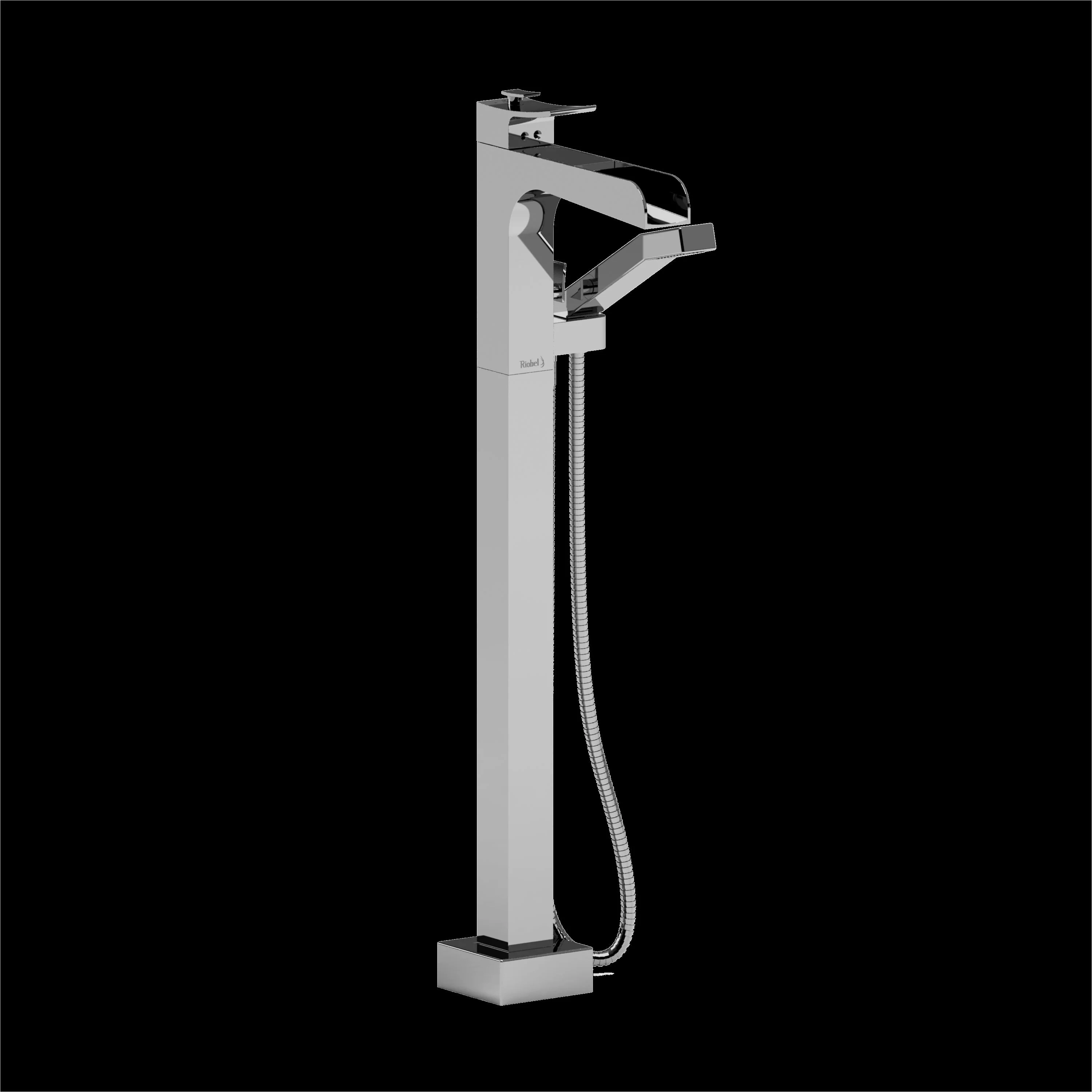 Riobel TZOOP37 Zendo Single Hole Floor Mount Tub Filler Trim with Trough - Image 2