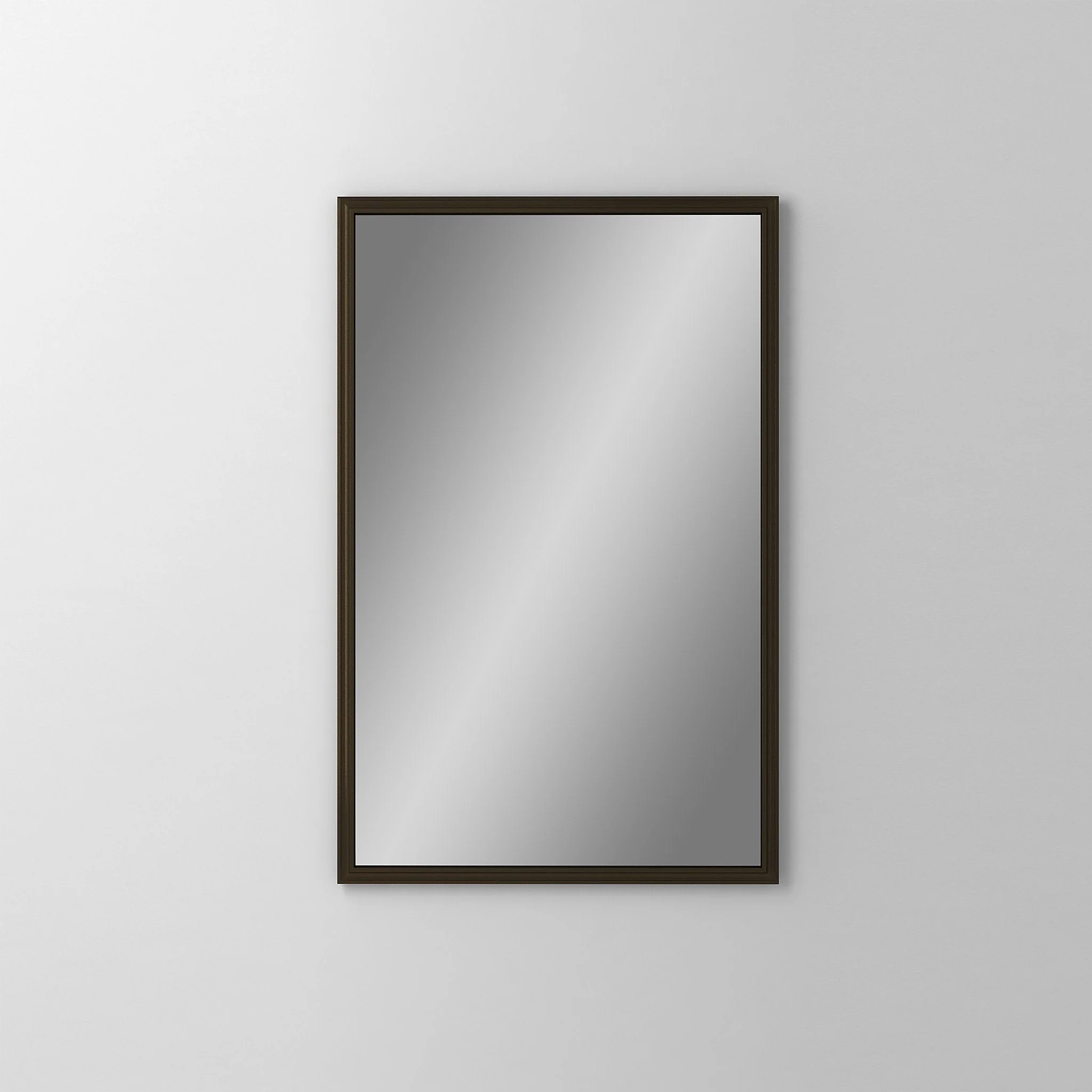 robern DC2030D4RMGLE75 Main Line Cabinet, 20" x 30" x 4", Rosemont Frame, Brushed Bronze, Left Hinge, Electric