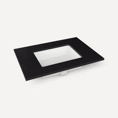 Robern Engineered Stone Top Quartz Stone Vanity Top, 31" x 3/4" x 22", Center Undercounter Sink, Single Hole